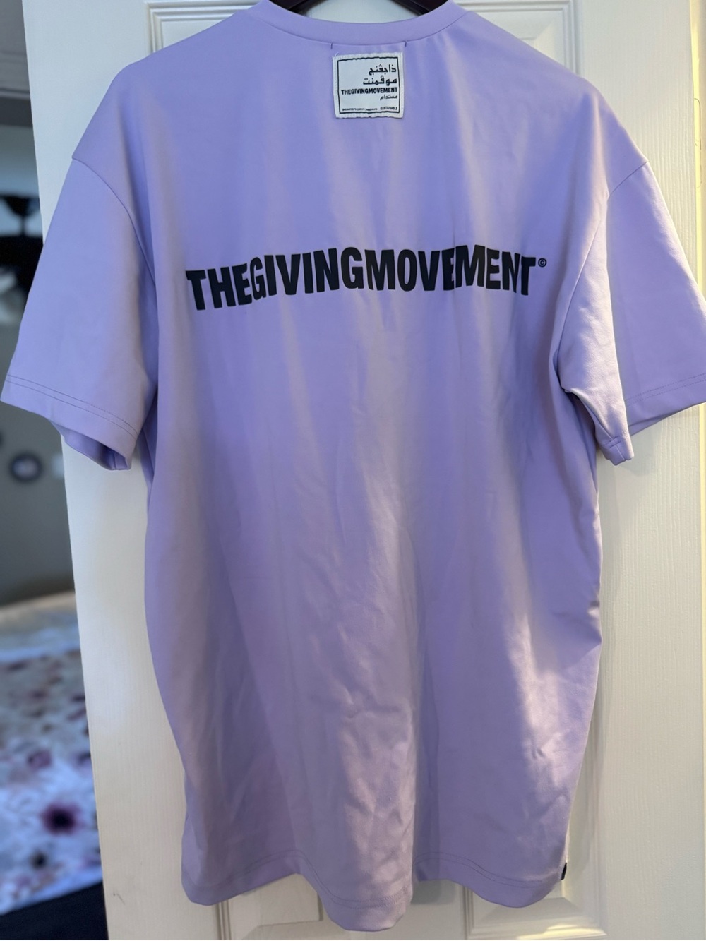 The giving movement Light Purple women Crew Neck Shirt oversized